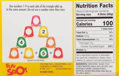 Dots Assorted Fruit Gumdrops Candy, 6.5 oz