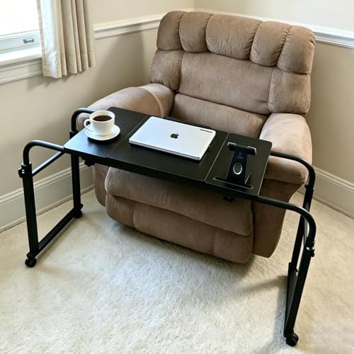 Overbed Laptop Cart Over The Bed Table with Wheels Adjustable Bed Hospital