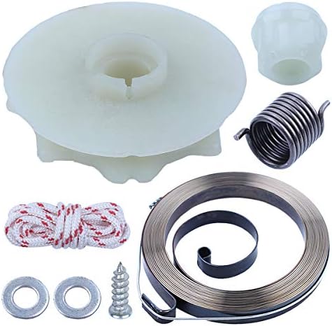 Adefol Chainsaw Recoil Starter Pulley Spring Kit for Poulan PP4218 PP4620AV PPB4018 SM4218AV with Recoil Spring W/Hub, Starter Rope