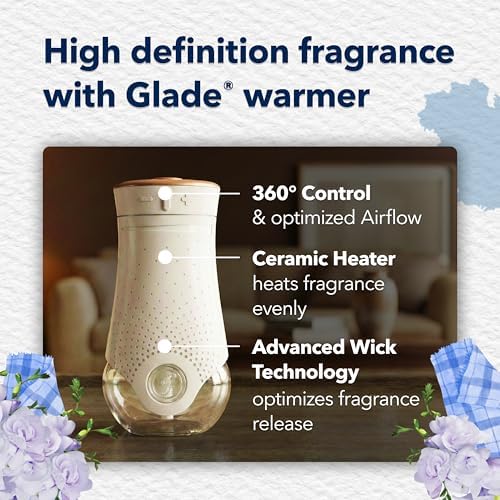 Glade PlugIns Refills Air Freshener, Scented and Essential Oils for Home and Bathroom, Clean Linen, 1.34 Fl Oz, 2 Count