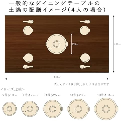 Banko Ware 52013 Ginpo Hanamishima Earthenware Pot (Deep Pot), No. 9, For 4-5 People