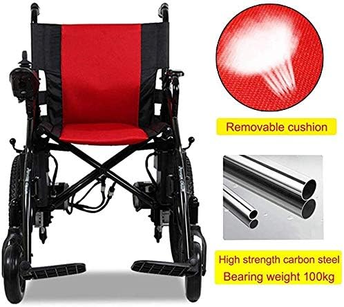 Foldable Electric Wheelchairs for Disabled, Adult Power Compact Mobility Aid Wheel Chair, Lightweight Folding Carry Motorized Wheelchair,20Ah
