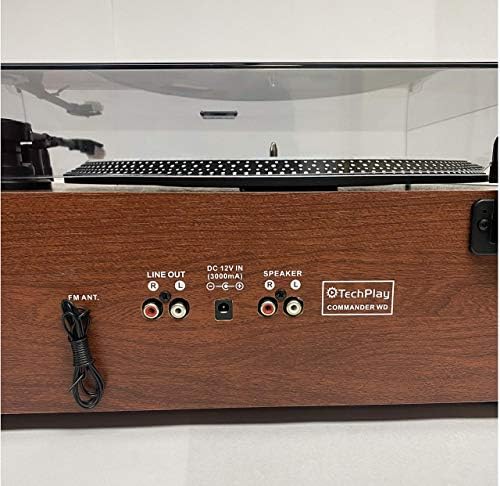 TechPlay Commander, Turntable w/Pitch Control, CD Player, Amplifier W/VU Meter, Bluetooth and USB Recording