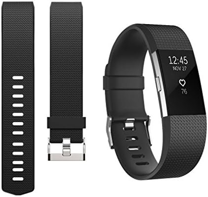 Tobfit Sport Bands Compatible with Fitbit Charge 2, 4 Pack, Replacement Wristbands for Women Men, Small/Large