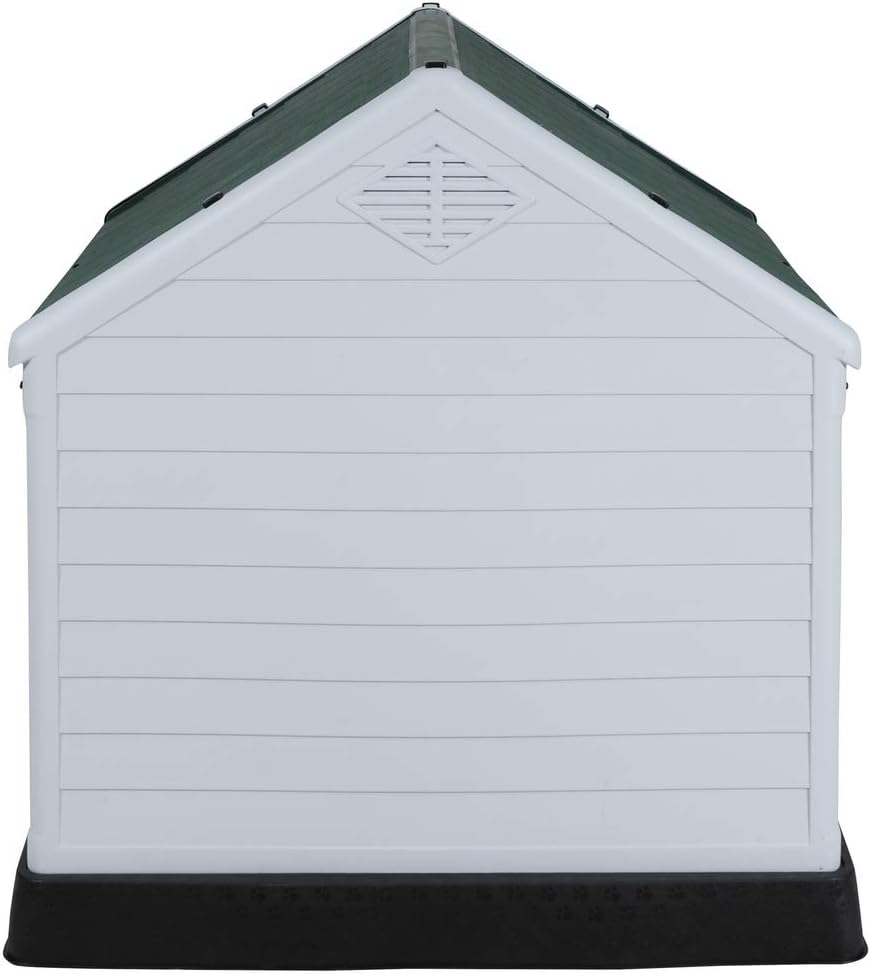 Confidence Pet Large Waterproof Plastic Dog Kennel Outdoor House Green