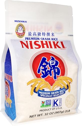 Nishiki Premium Rice, Medium Grain,15 Pound (Pack of 1)