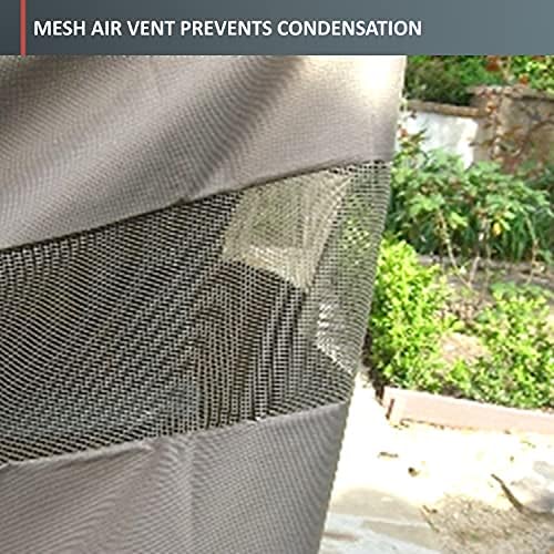 Formosa Covers | Outdoor Patio High Back, Rocking, Swivel Chair Cover Stackable Dining Seat Protection Secure Fastener Strips | 27" W x 30" D x 42" H (Taupe)