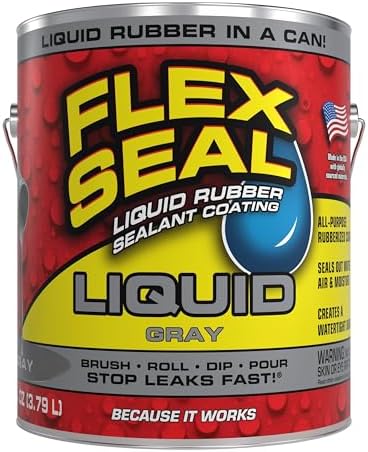Flex Seal Liquid, Rubber Coating Sealant, Waterproof, Flexible, Breathable, and UV Resistant, Roof Repair, Basements, RV, Campers, Trailers, Marine