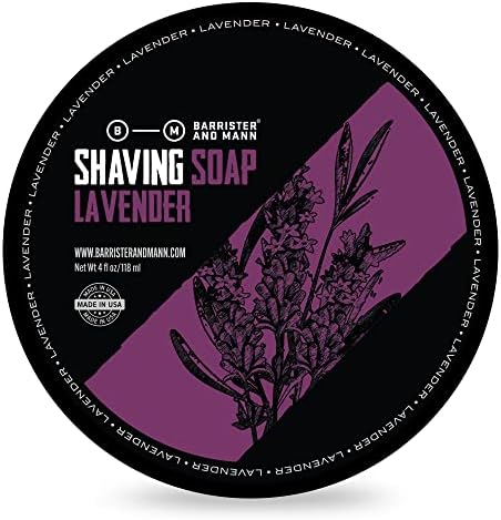 Barrister and Mann Shaving Soap | Luxury Dense, Rich & Creamy Lather Tallow Wet Shave Puck Notes of American Clary Sage, Bergamot, Lavender, Patchouli | Grooming Routine for Men 4 Oz (Cheshire)