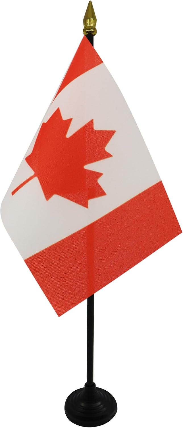 AZ FLAG Nicaragua Table Flag 4x6 in 100D Polyester Plastic Base | Indoor use Nicaraguan 15x10 cm desk flag stitched finish with reinforced edges with plastic pole and gold finial