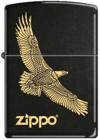 Zippo Eagles Dare Pocket Lighter - Refillable Flip-Top Windproof Lighters - Fierce Soaring Eagle Patriotic Design Pocket Lighters - Luxury Metal Lighter Made in USA