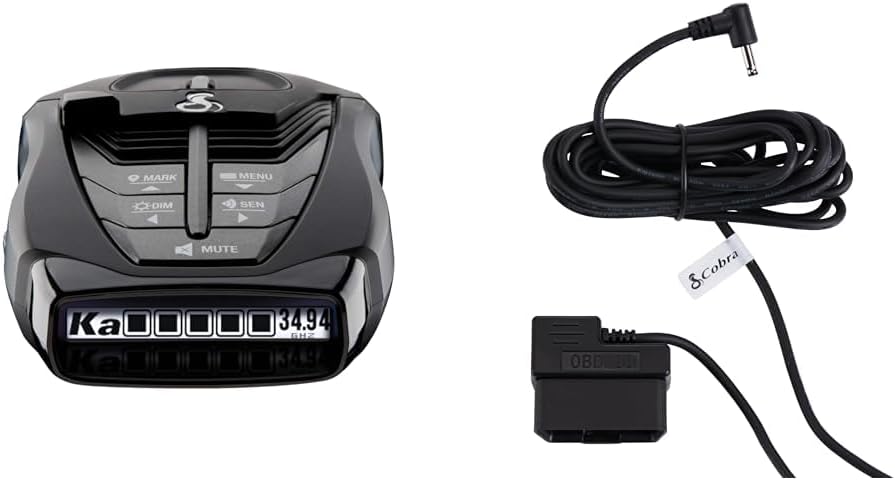 Cobra RAD 480i Laser Radar Detector, Long Range Detection, Bluetooth, Black