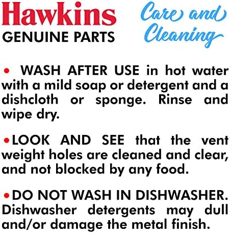 Hawkins Brass Vent Weight/Pressure Regulator For All Hawkins Pressure Cookers From 1.5 Litre To 12 Litre, Silver, Standard (H10-20), 1.5 Liter