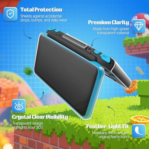 TNP Clear Hard Shell Case for New Nintendo 2DS XL/LL 2017