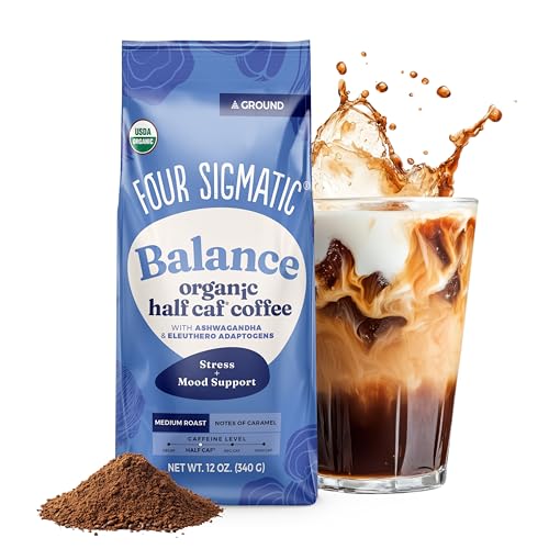4551058-Four Sigmatic Organic Balance Adaptogen Ground Coffee, 12 Oz