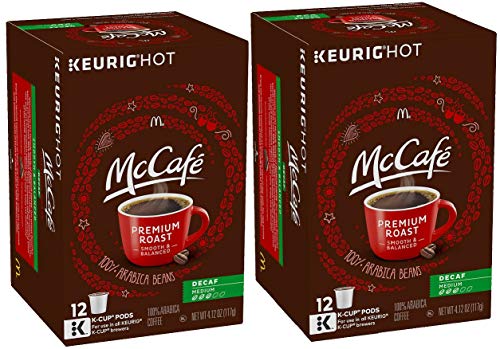 McCafe Premium Roast Decaf Coffee, Single Serve Keurig K-Cup Pods, Decaffeinated, 96 Count (4 Packs of 24)