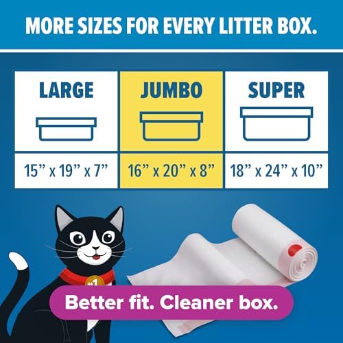 Jonny Cat Heavy Duty Tear-Resistant Litter Box Liners: Scented Jumbo 7ct