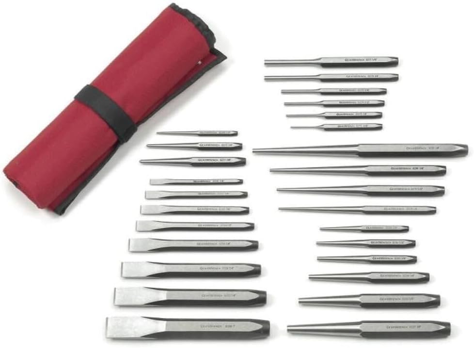 GEARWRENCH 27 Piece Large Chrome Punch & Chisel Set | 82306