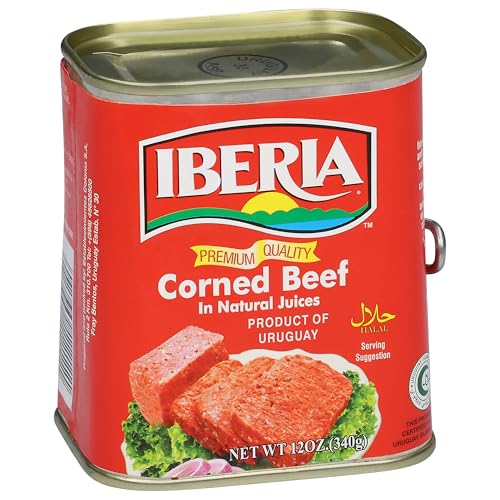 Iberia Corned Beef, 12 oz, Premium Quality Corned Beef With Natural Juices, Halal