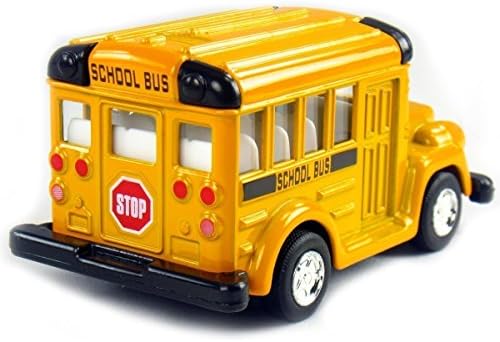 KiNSMART 4" Die Cast Metal Short School Bus with Pullback Action