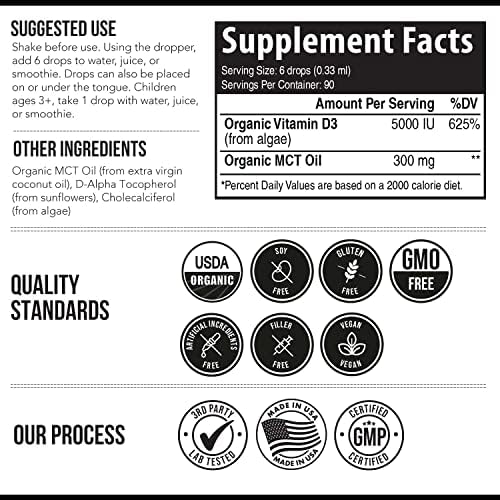 Plant-D3 Organic Vitamin D3 5000 IU - Vegan