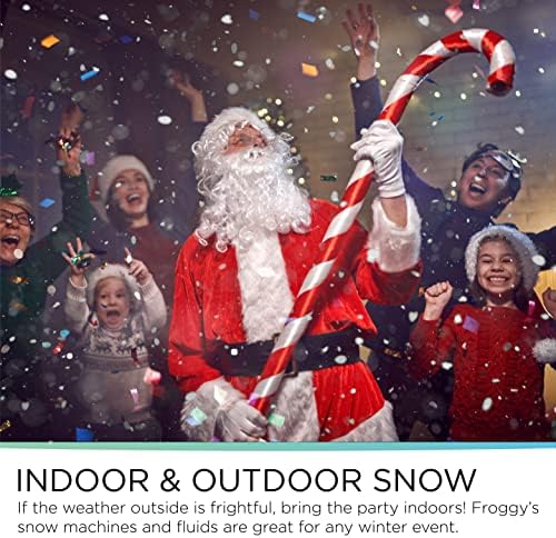 Froggy's Flakes Snow Machine Fluid, Extra Dry Formula Snow Fluid with 30 Feet Float/Drop, 1 Gallon