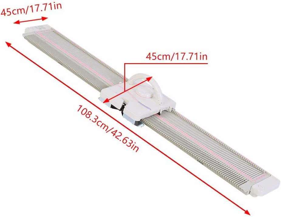 Knitting Machine and Accessories, LK150 150 Stitches 6.5mm Mid Gauge Plastic Domestic Knitting Machine with Accessories Tool Set for Household Sewing