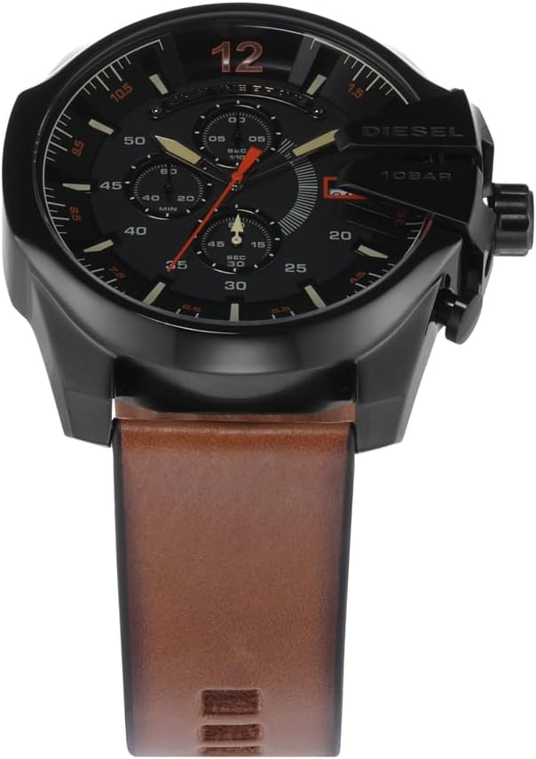 Diesel Mega Chief Watch for Men, Chronograph Men's Watch