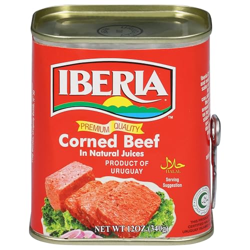 Iberia Corned Beef, 12 oz, Premium Quality Corned Beef With Natural Juices, Halal