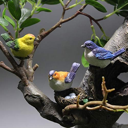 Miniature Bird Decorative Figurines 3 Pcs Mini Bird Figures Animal Model Toys Fairy Garden Decoration Plant Flower Pots Ornaments
