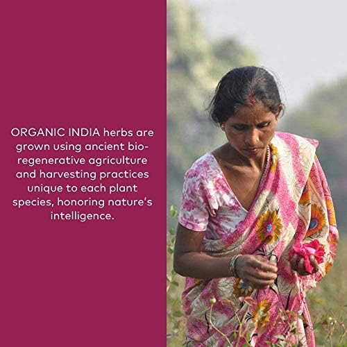 ORGANIC INDIA Ashwagandha Powder Organic - Ashwagandha Root Powder Bulk, Herbal Supplement - Vegan, Gluten-Free, Kosher, Non-GMO