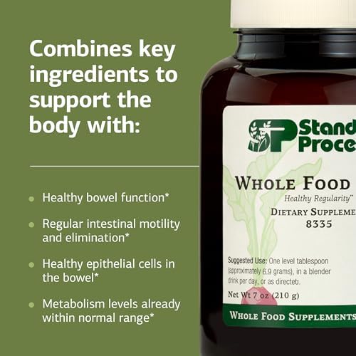 Standard Process - Whole Food Fiber - Daily Supplement for Digestive Health & Gut Support - High Fiber Powder with Soluble & Insoluble Fiber