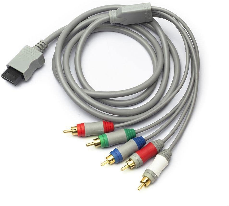 Fosmon Component HD AV Cable to HDTV EDTV for Nintendo Wii and Wii U | High Definition 480p Premium Audio Video Connection Adapter Cord Cable Wire