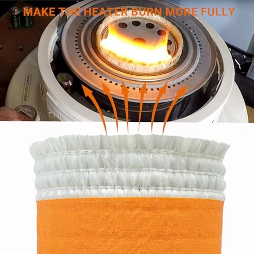 95x2.5Tx180mm Kerosene Heater Wick, Smokeless Fiberglass and Cotton Replacement Wick for Indoor Outdoor Use