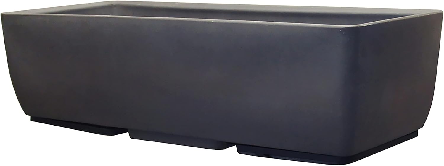 RTS Home Accents 30" Urban Rectangular Garden Planter, Graphite - Stylish, Durable, and Weather-Resistant Planter for Outdoor Gardens, Patios, and Urban Spaces