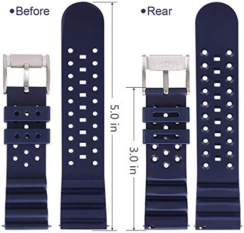 HUAFIY Silicone Watch Band 20mm22mm24mm FKM Rubber Watch Band for Men Women