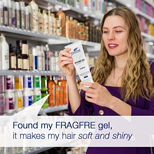 Styling Gel Fragrance Free 8 oz Medium Hold - Hair Styling Gel for Sensitive Skin - Hypoallergenic Parabens Free - Gluten Free Vegan Cruelty Free
