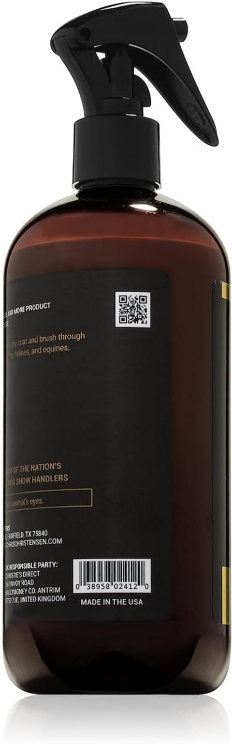 Crown Royale Ultimate Detangling Pet Spray Ready-to-Use, Removes Tangles, Prevents Stains, Repels Dirt, Made in USA, 16 oz