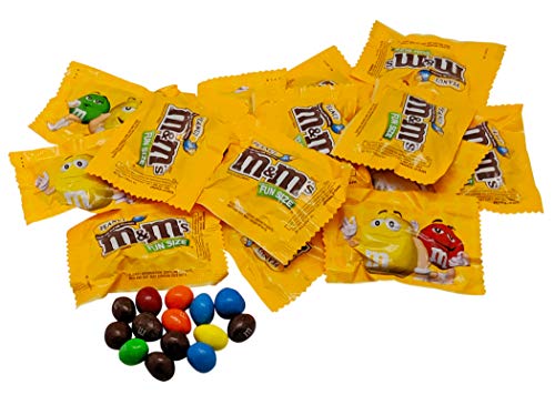 Milk Chocolate Peanut M&Ms Fun Sized Individual Bags - 3LB Resealable Stand Up Bag (approx. 70 pieces) - Bulk Milk Chocolate Bulk Filler Candies
