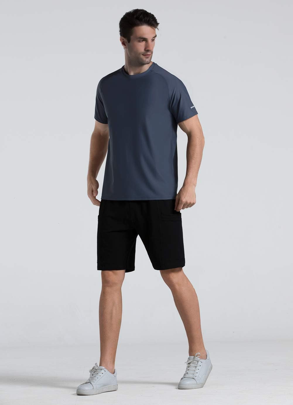 THE GYM PEOPLE Men's Cooling Running Shirts Ice Silk UPF 50+ Workout Tshirt