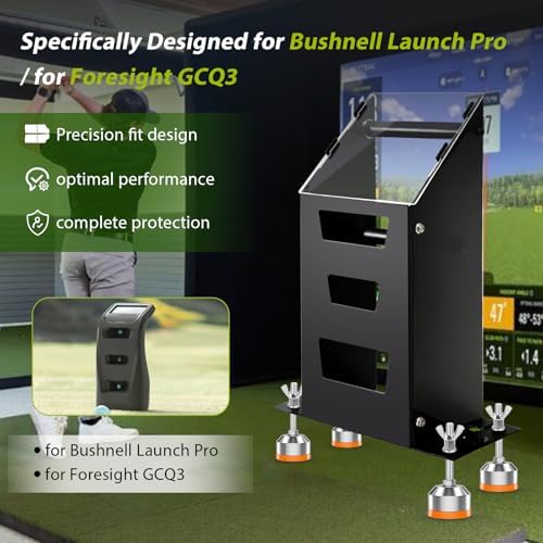 Case for Bushnell Launch Pro / for Foresight Golf Launch Monitor Simulator | Portable Metal Protective Case, Visual Golf Launch Monitor Shield