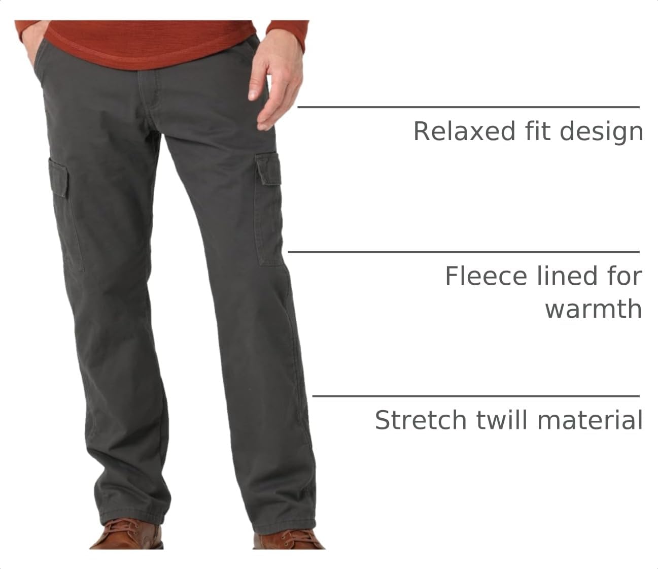 Wrangler Authentics Men's Fleece Lined Cargo Pant