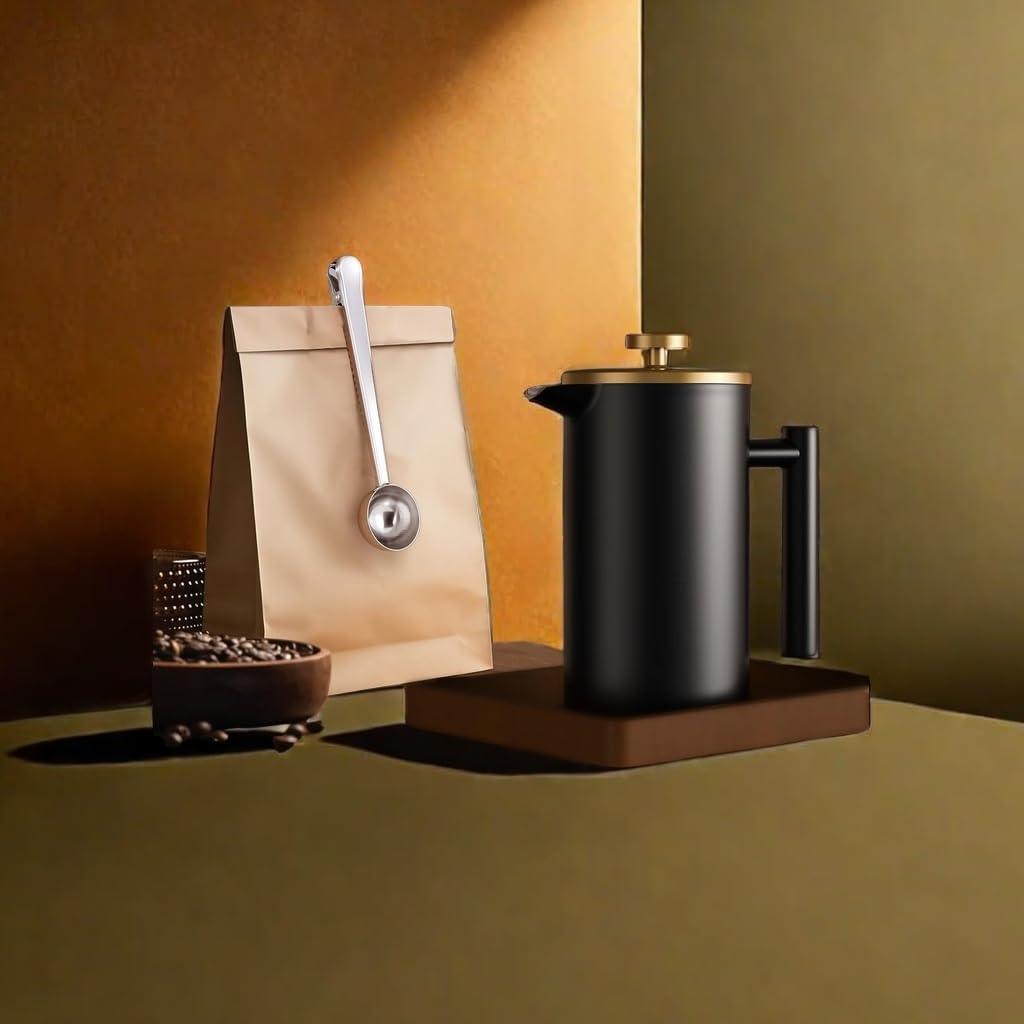 Black French Press Stainless Steel 34oz