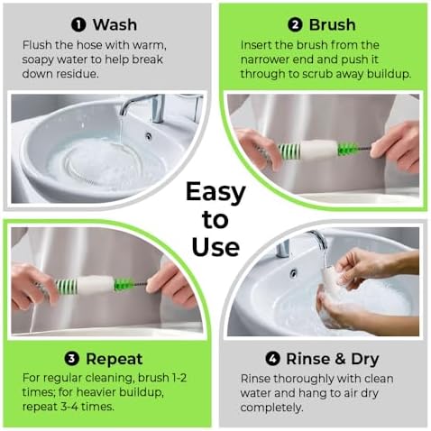 Purdoux CPAP Cleaning Bundle – 6ft Hose Brush + 3-Pack Citrus CPAP Mask & Hose Soap – Compatible with CPAP Machines
