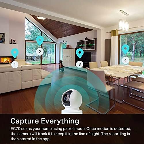 Kasa 1080p Indoor Pan/Tilt Wired Security Camera, Baby & Pet Monitor, EC70