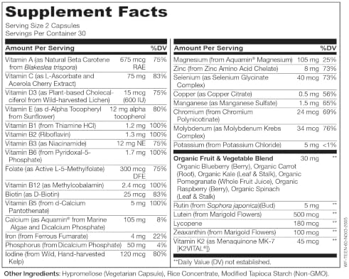NATURELO Multivitamins for Teenage Girls/Boys, 120 Capsules