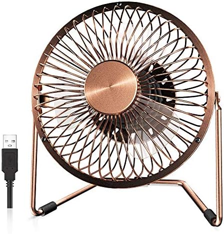 EasyAcc 9 Inch USB Desk Fan Ultra-quiet USB Powered 360° Rotation Desktop Fan with Metal Frame, Portable Personal Cooling Fan with 2 Speed for Home Office (USB POWERED ONLY)