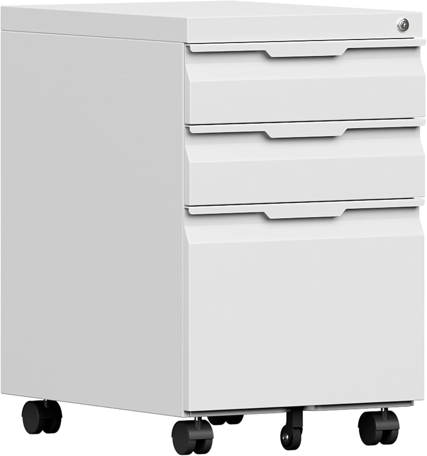 3 Drawer File Cabinet with Lock,Vertical Filing Cabinets for Home Office,Heavy Duty Metal File Cabinet for Hanging A4/Letter/Legal Size File,Vertical File Cabinet 15" W X 17.8" D X 38.3" H-Black