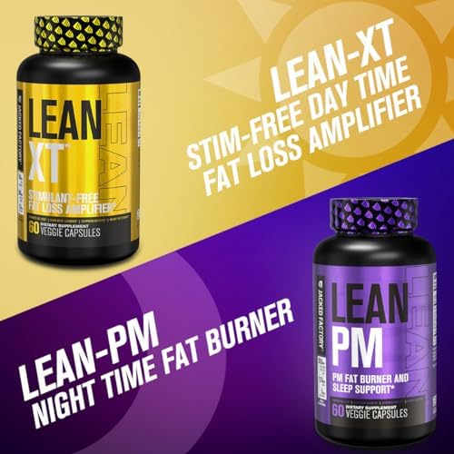 Jacked Factory Lean-XT Caffeine Free Fat Burner - Non Stim Weight Loss Supplement, Appetite Suppressant & Metabolism Booster | Acetyl L-Carnitine