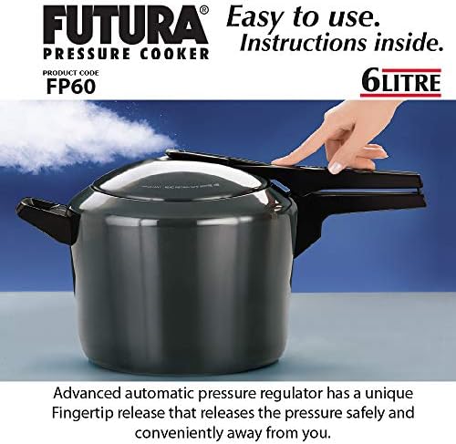 Hawkins O60 Futura O60 Pressure Cookware, 6 L, Silver